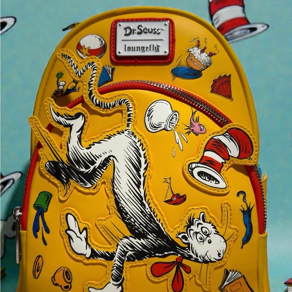Loungefly Dr. Seuss Cat in the Hat Mini Backpack NWT